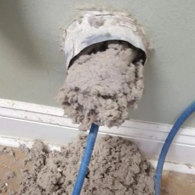 Lots of lint of a dryer